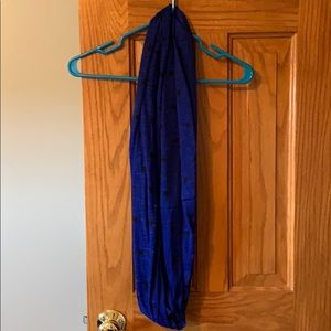 royal blue polka dot scarf